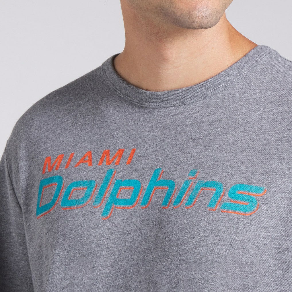 Fanatics Miami Dolphins Pass Rush Tri-Blend T-Shirt Heather Gray
