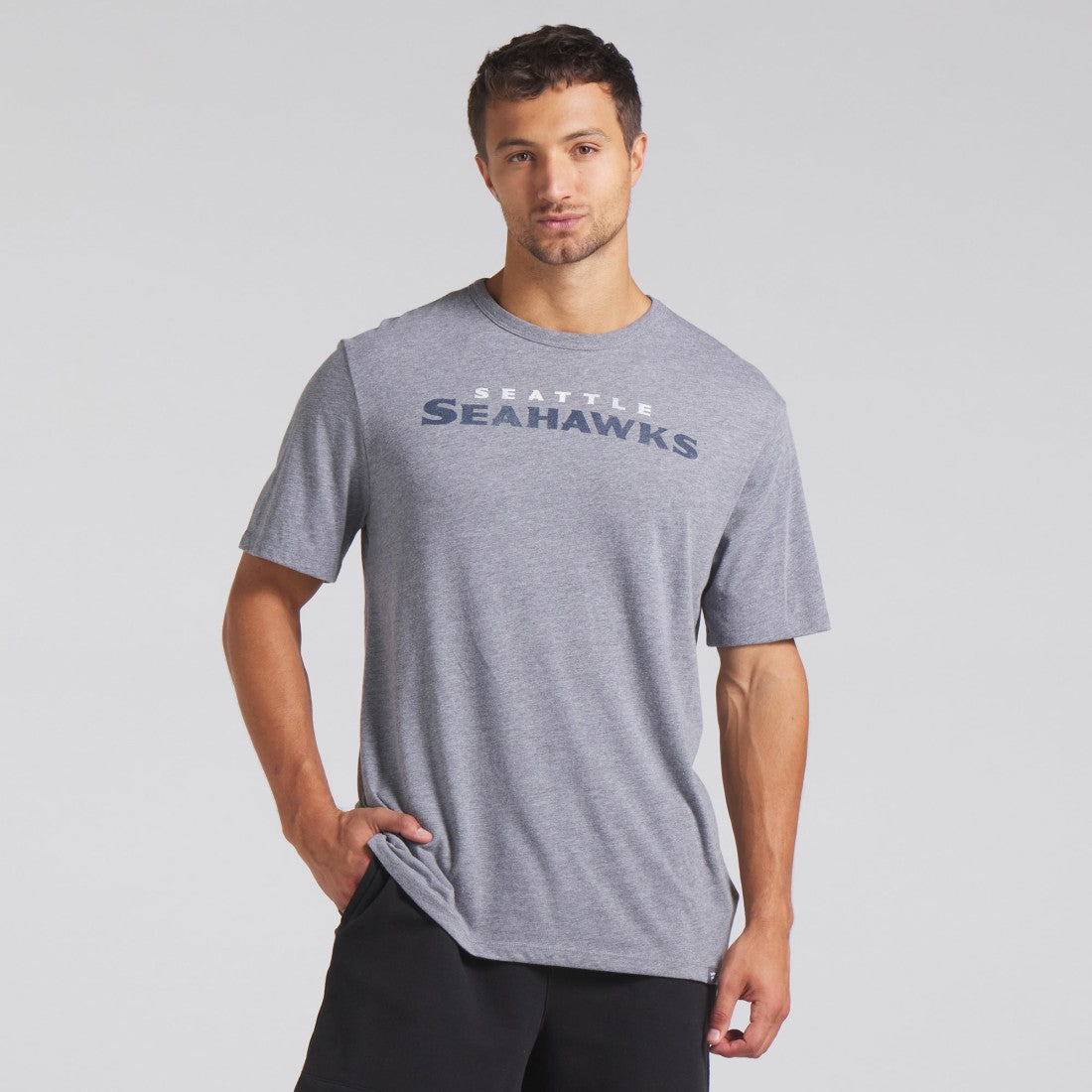 Fanatics Seattle Seahawks Pass Rush Tri-Blend T-Shirt Heather Gray