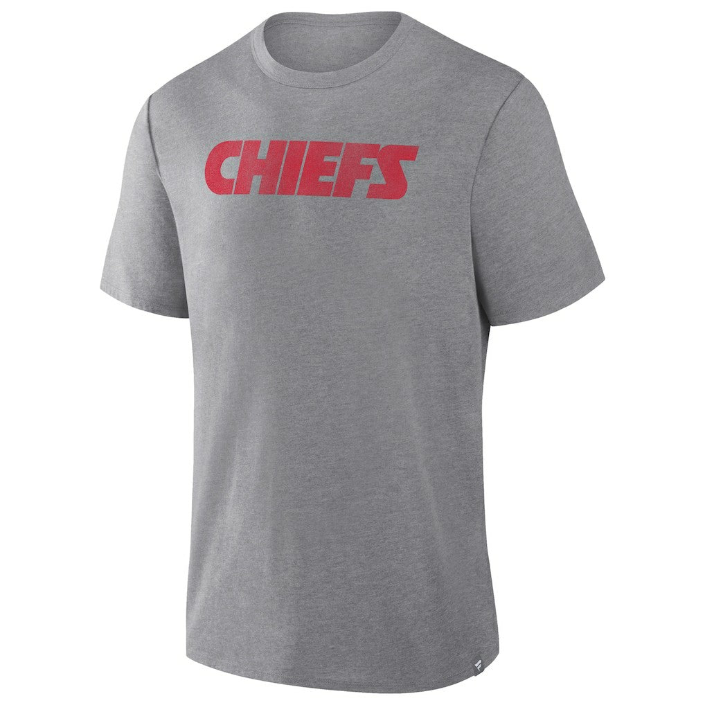 Fanatics Kansas City Chiefs Pass Rush Tri-Blend T-Shirt Heather Gray