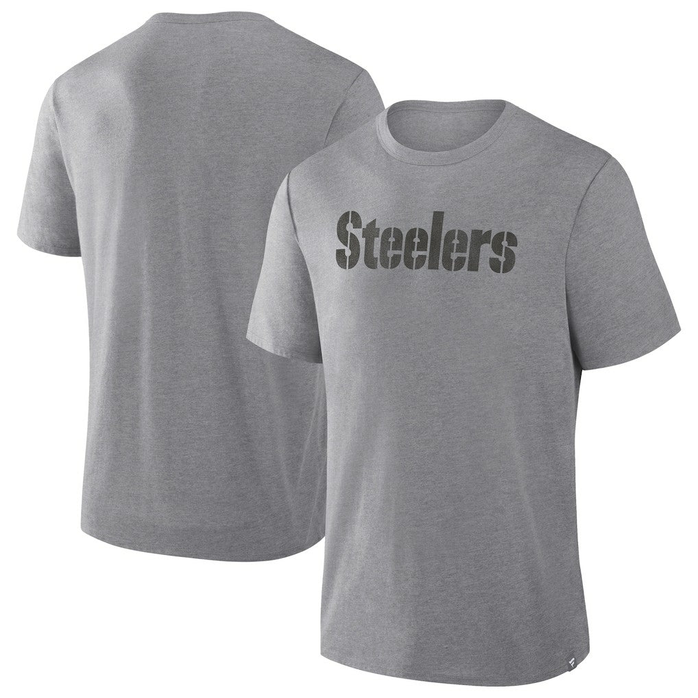 Fanatics Pittsburgh Steelers Pass Rush Tri-Blend T-Shirt Heather Gray