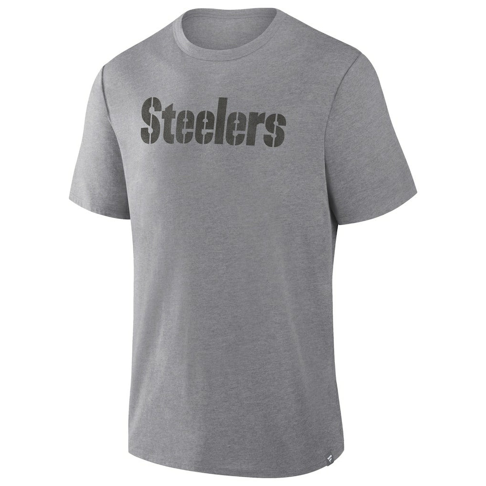 Fanatics Pittsburgh Steelers Pass Rush Tri-Blend T-Shirt Heather Gray