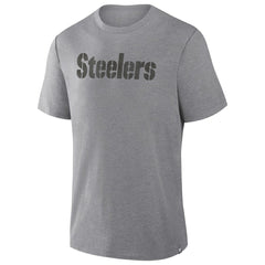 Fanatics Pittsburgh Steelers Pass Rush Tri-Blend T-Shirt Heather Gray