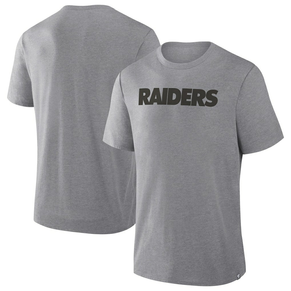 Fanatics Las Vegas Raiders Pass Rush Tri-Blend T-Shirt Heather Gray