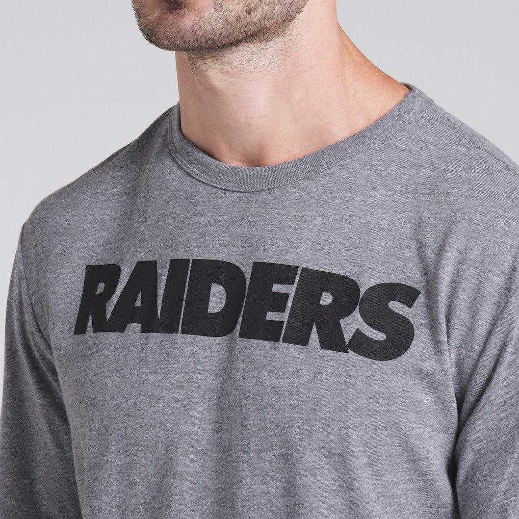 Fanatics Las Vegas Raiders Pass Rush Tri-Blend T-Shirt Heather Gray