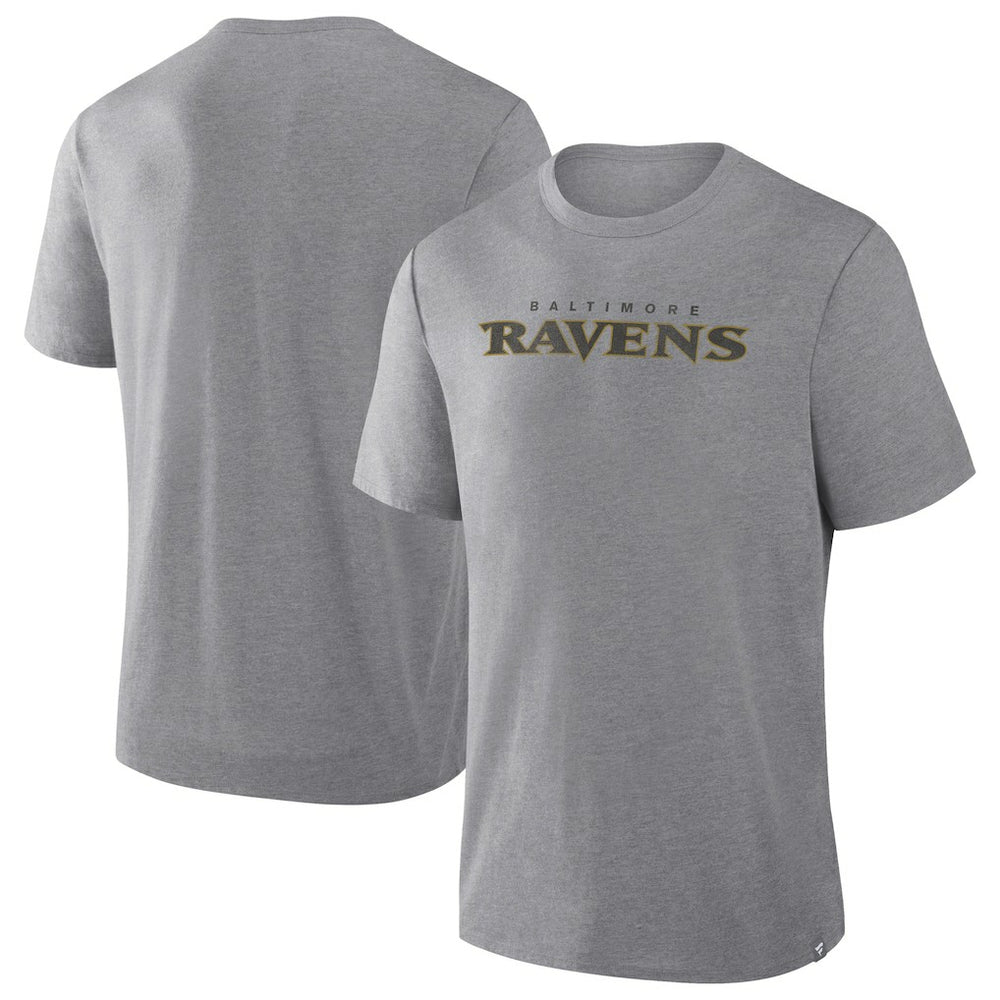 Fanatics Baltimore Ravens Pass Rush Tri-Blend T-Shirt Heather Gray