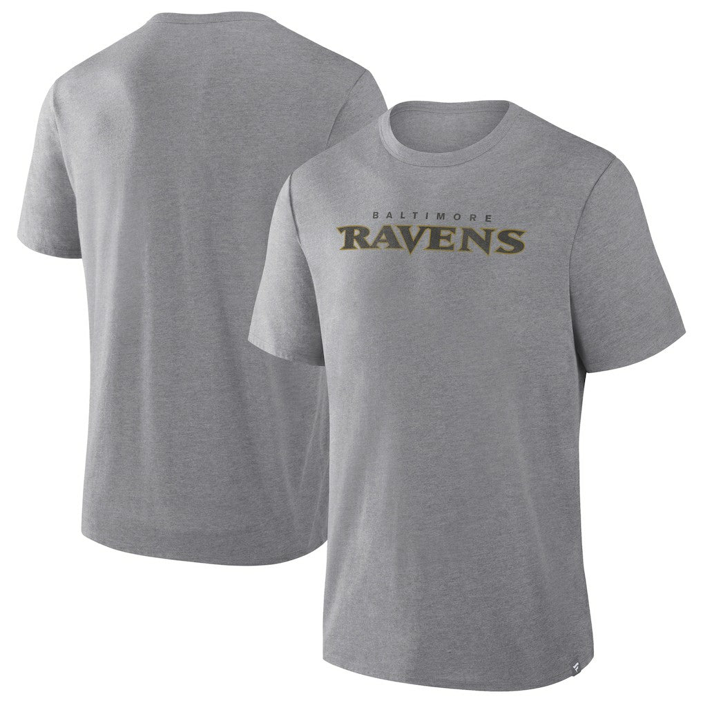 Fanatics Baltimore Ravens Pass Rush Tri-Blend T-Shirt Heather Gray