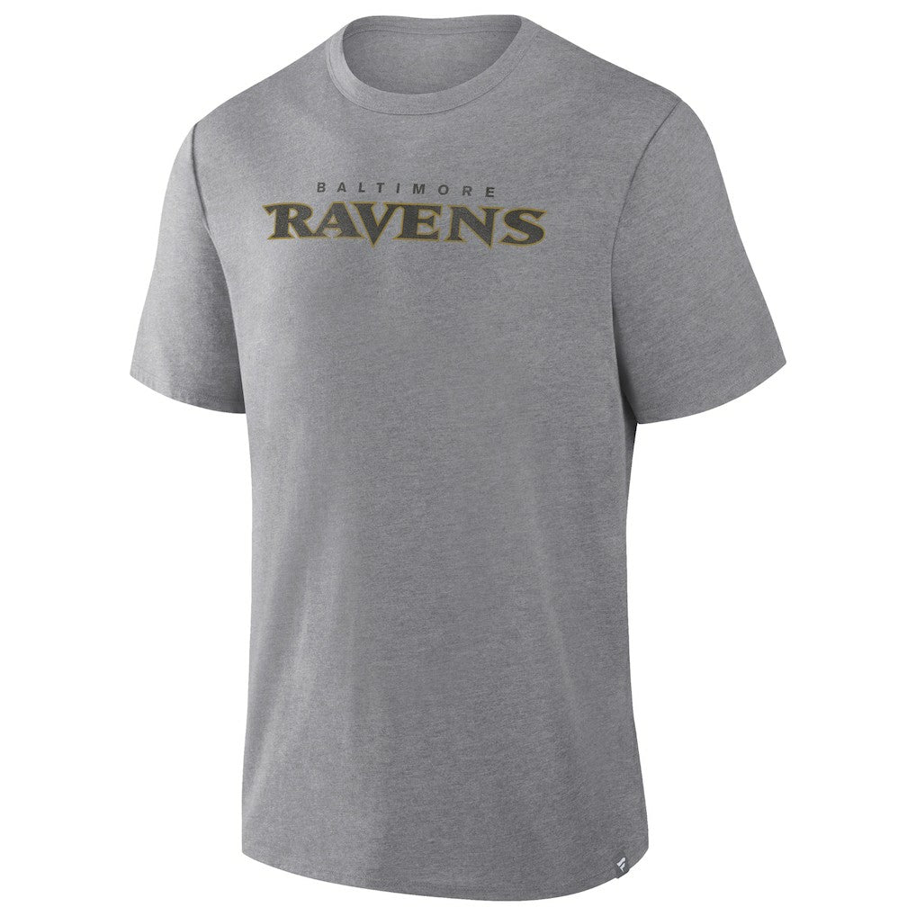 Fanatics Baltimore Ravens Pass Rush Tri-Blend T-Shirt Heather Gray