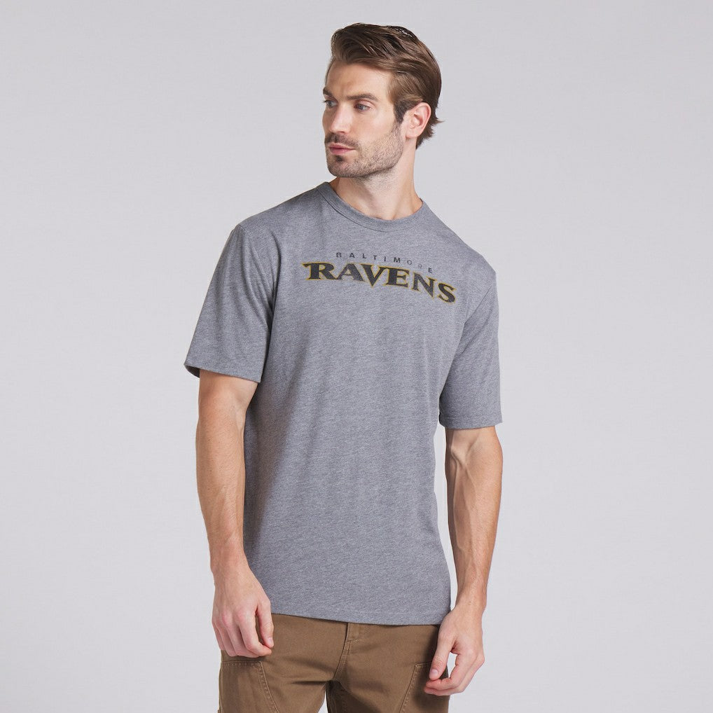 Fanatics Baltimore Ravens Pass Rush Tri-Blend T-Shirt Heather Gray