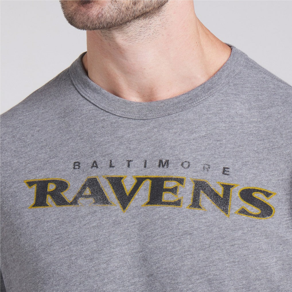 Fanatics Baltimore Ravens Pass Rush Tri-Blend T-Shirt Heather Gray