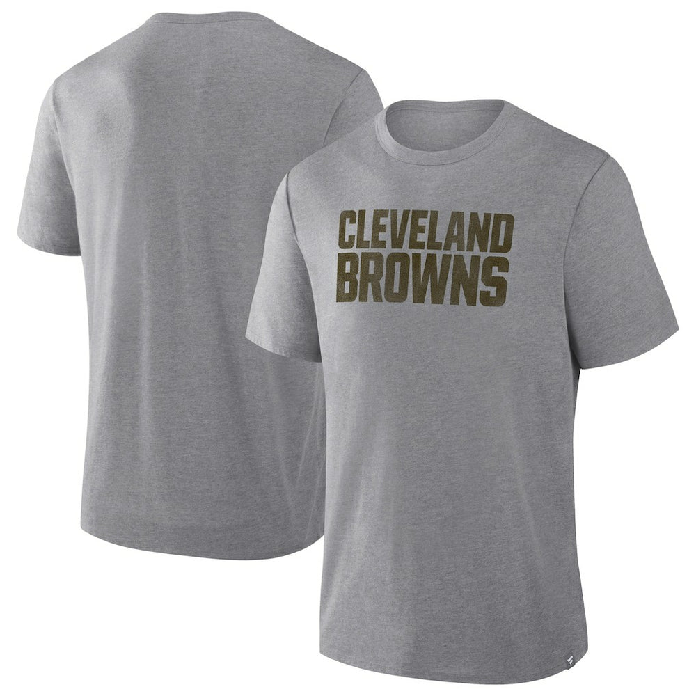 Fanatics Cleveland Browns Pass Rush Tri-Blend T-Shirt Heather Gray