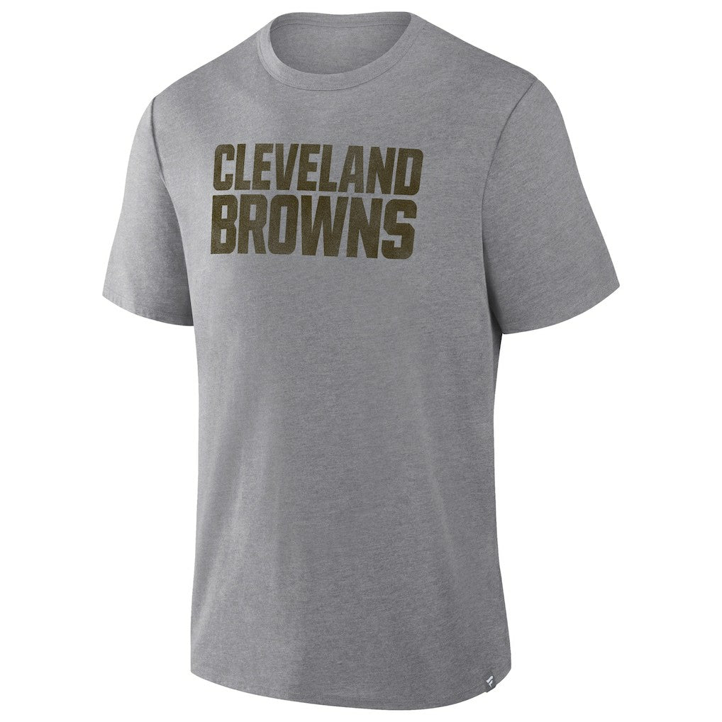 Fanatics Cleveland Browns Pass Rush Tri-Blend T-Shirt Heather Gray