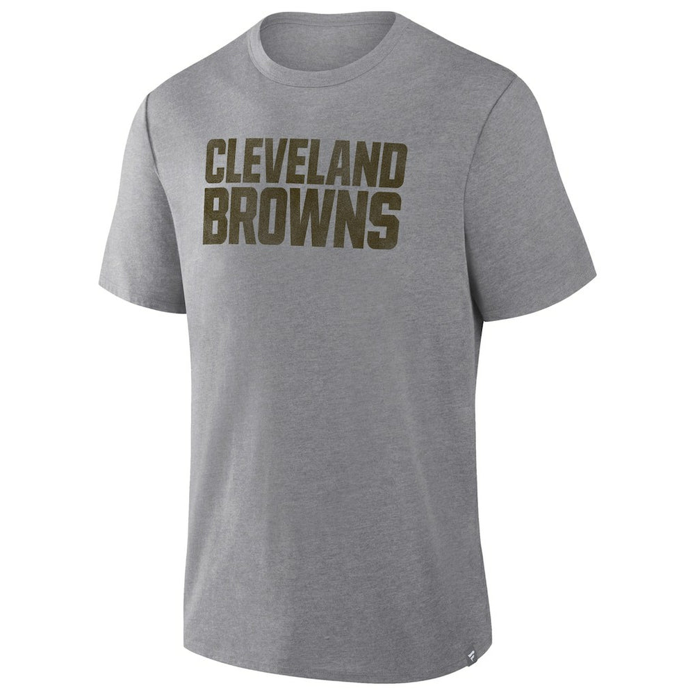Fanatics Cleveland Browns Pass Rush Tri-Blend T-Shirt Heather Gray