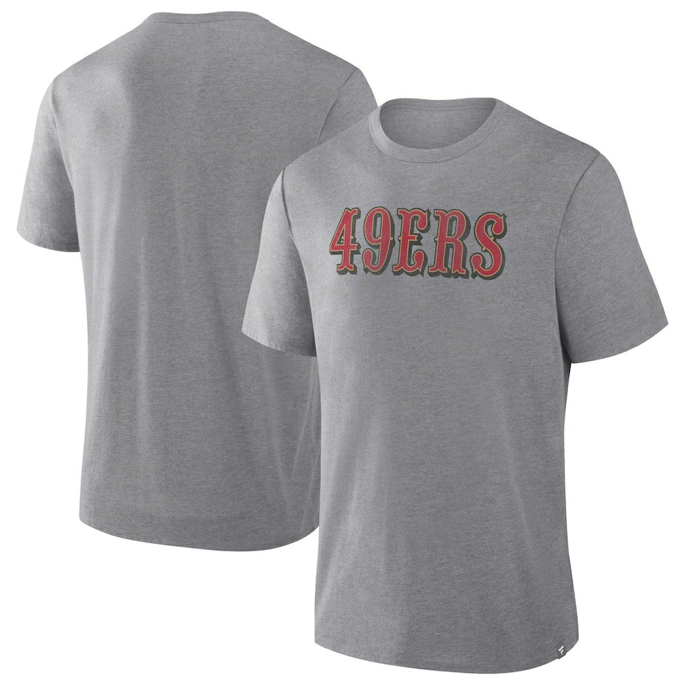 Fanatics San Francisco 49ers Pass Rush Tri-Blend T-Shirt Heather Gray