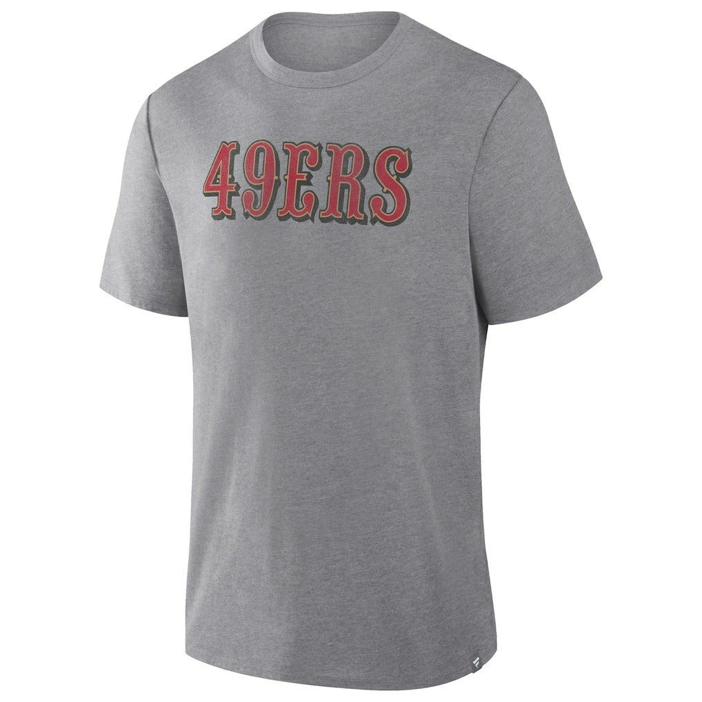 Fanatics San Francisco 49ers Pass Rush Tri-Blend T-Shirt Heather Gray