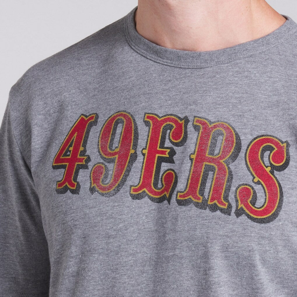 Fanatics San Francisco 49ers Pass Rush Tri-Blend T-Shirt Heather Gray