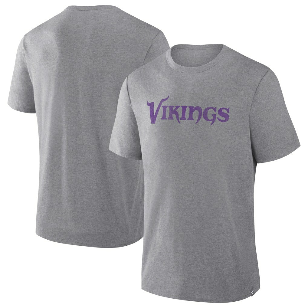 Fanatics Minnesota Vikings Pass Rush Tri-Blend T-Shirt Heather Gray