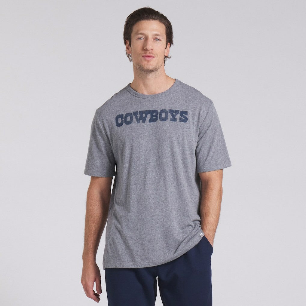 Fanatics Dallas Cowboys Pass Rush Tri-Blend T-Shirt Heather Gray