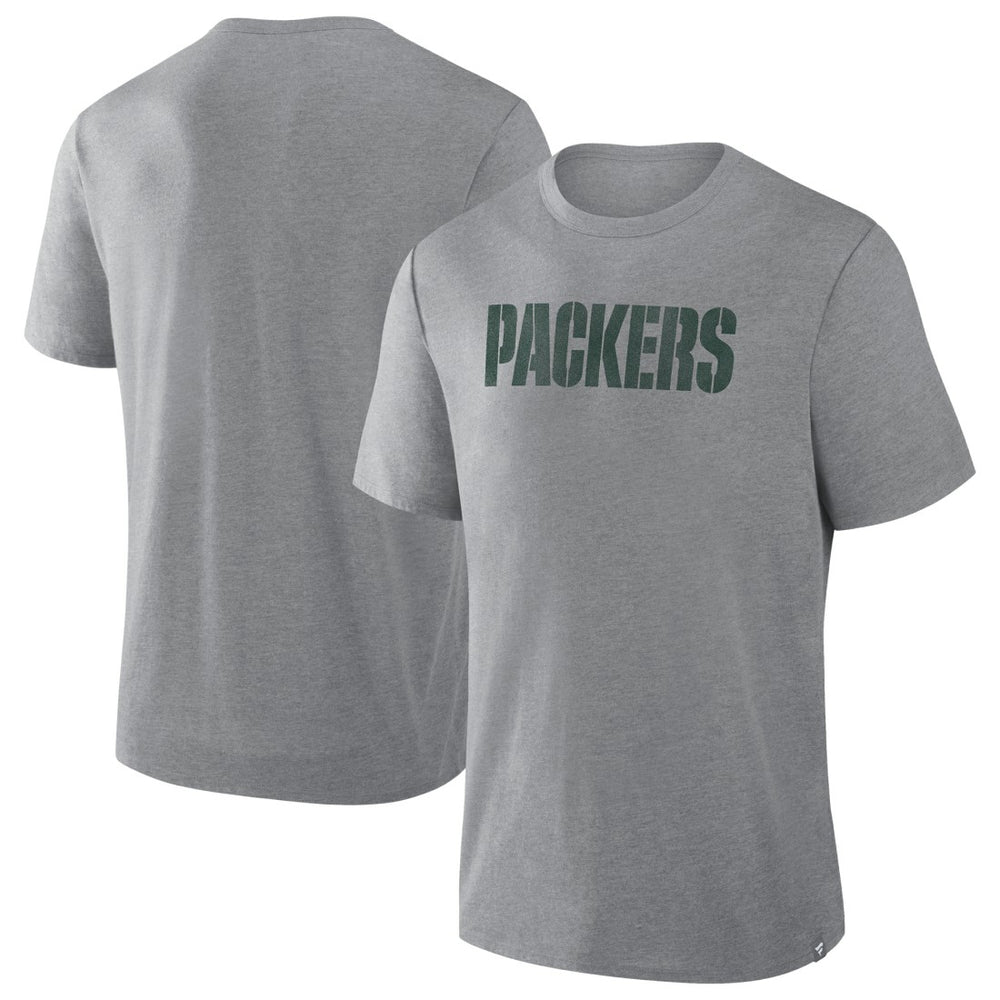 Fanatics Green Bay Packers Pass Rush Tri-Blend T-Shirt Heather Gray