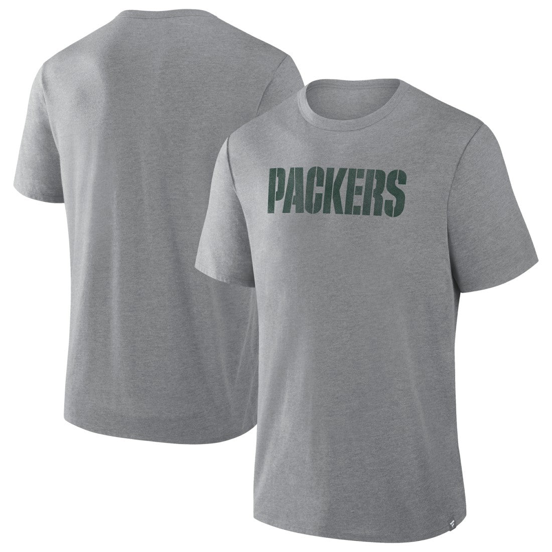 Fanatics Green Bay Packers Pass Rush Tri-Blend T-Shirt Heather Gray