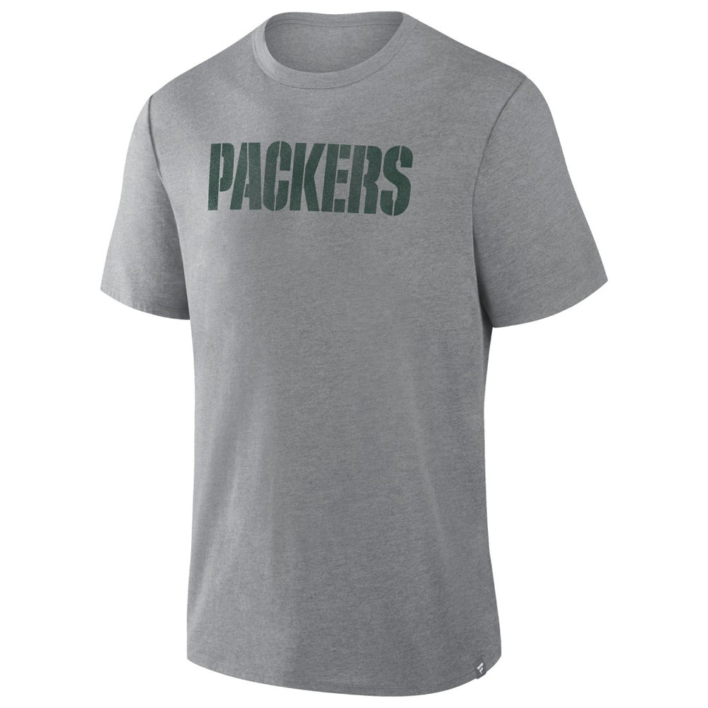 Fanatics Green Bay Packers Pass Rush Tri-Blend T-Shirt Heather Gray