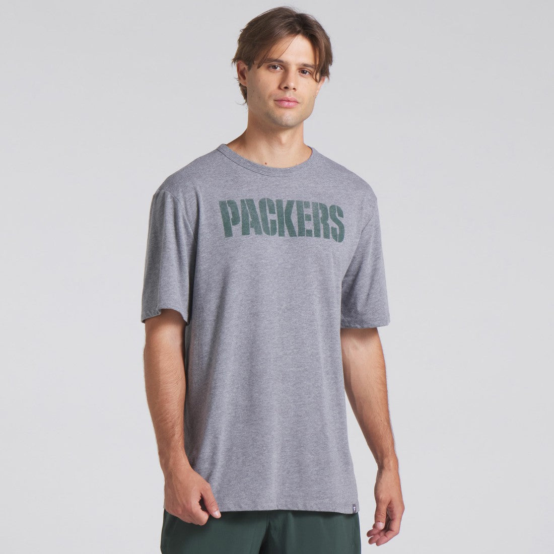 Fanatics Green Bay Packers Pass Rush Tri-Blend T-Shirt Heather Gray