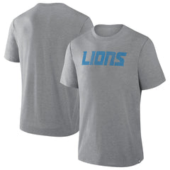 Fanatics Detroit Lions Pass Rush Tri-Blend T-Shirt Heather Gray