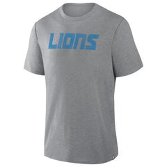 Fanatics Detroit Lions Pass Rush Tri-Blend T-Shirt Heather Gray