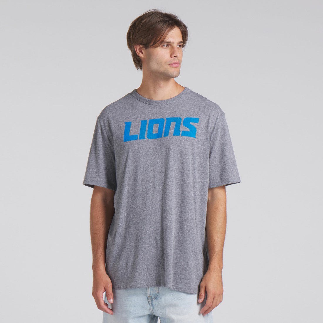 Fanatics Detroit Lions Pass Rush Tri-Blend T-Shirt Heather Gray