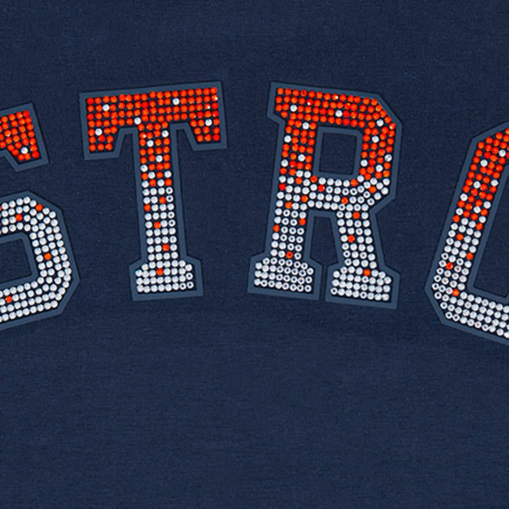 Houston Astros Pro Standard Women's Rhinestone Slim Fit T-Shirt - Navy - MLB Discount