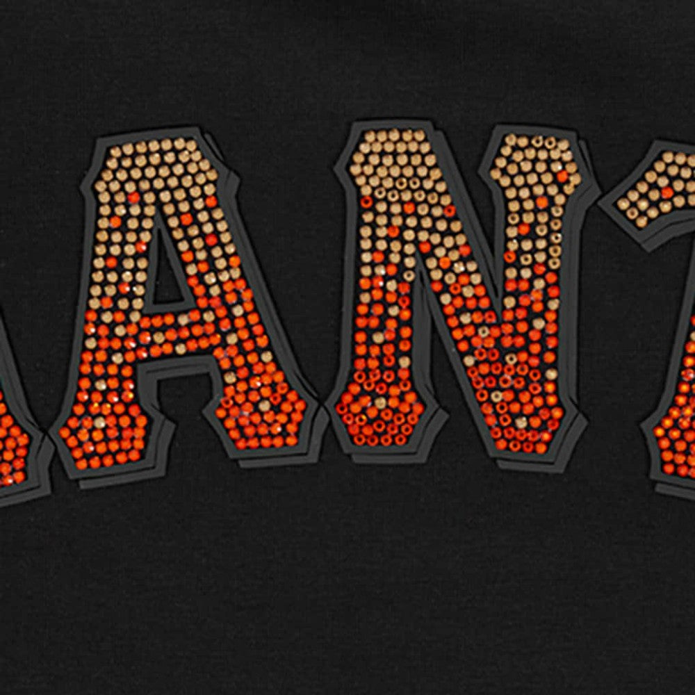 San Francisco Giants Pro Standard Women's Rhinestone Slim Fit T-Shirt - Black - MLB Sale