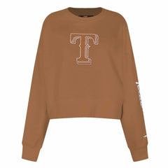 Texas Rangers Pro Standard Women's Paint The City Pullover Cropped Sweatshirt - Brown - MLB Online