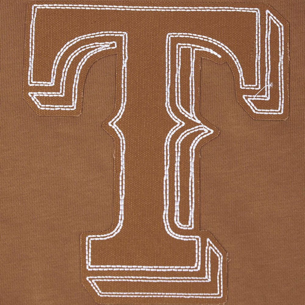 Texas Rangers Pro Standard Women's Paint The City Pullover Cropped Sweatshirt - Brown - MLB Online