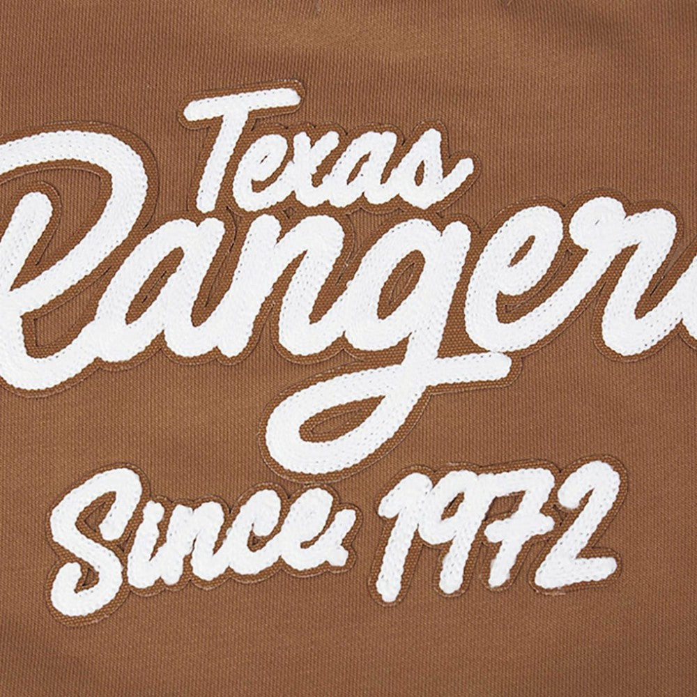 Texas Rangers Pro Standard Women's Paint The City Pullover Cropped Sweatshirt - Brown - MLB Online