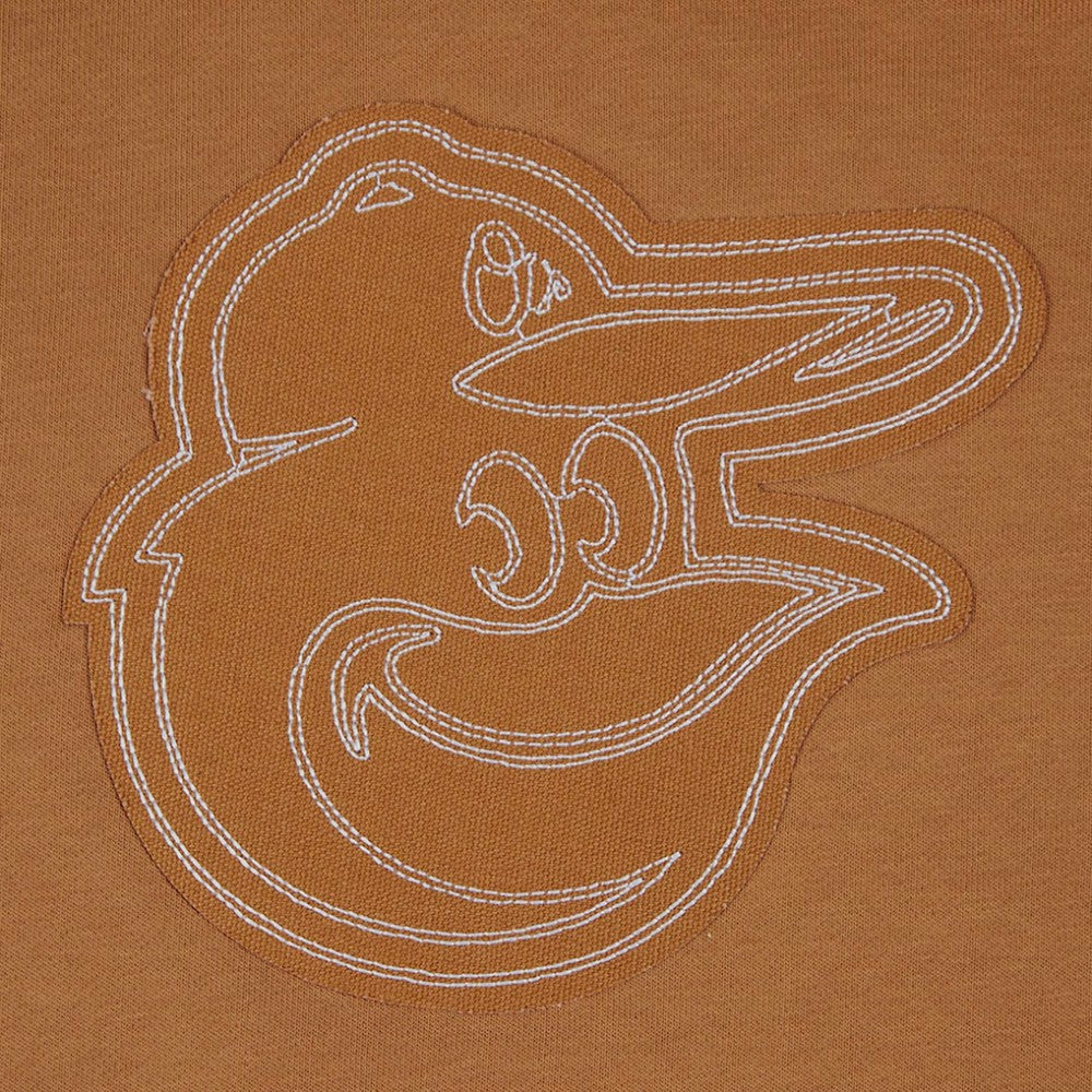 Baltimore Orioles Pro Standard Women's Paint The City Pullover Cropped Sweatshirt - Brown - MLB Sale