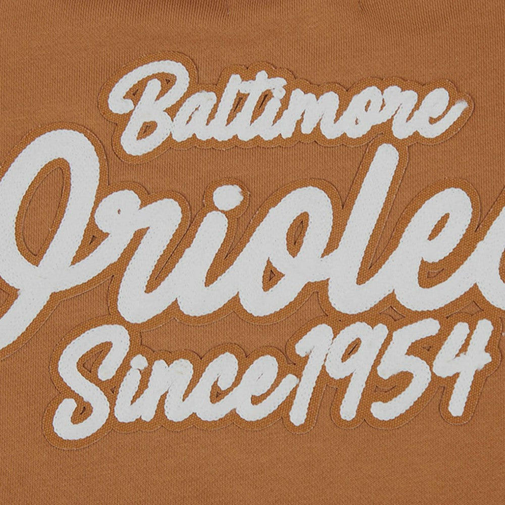 Baltimore Orioles Pro Standard Women's Paint The City Pullover Cropped Sweatshirt - Brown - MLB Sale