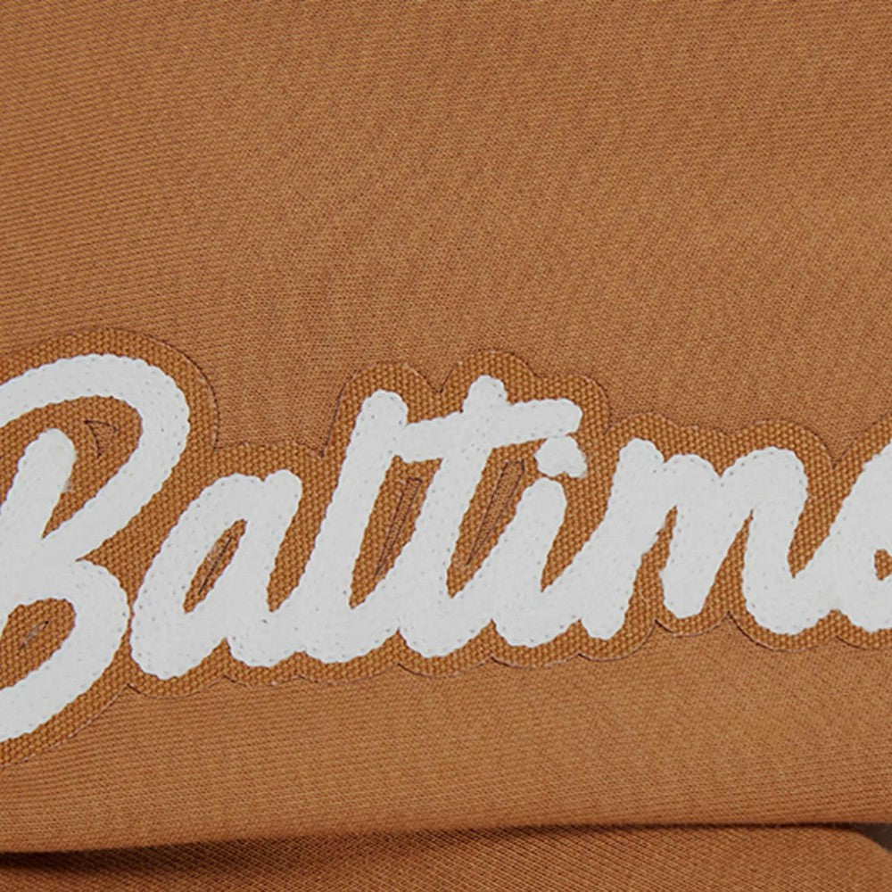 Baltimore Orioles Pro Standard Women's Paint The City Pullover Cropped Sweatshirt - Brown - MLB Sale