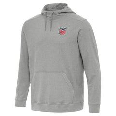 USMNT Antigua Cloud Pullover Hoodie Heather Gray