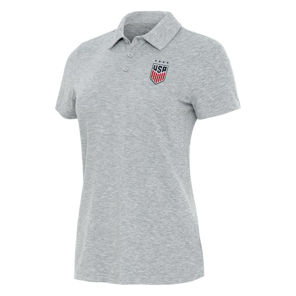 USWNT Antigua Women's Matter Polo Heather Gray