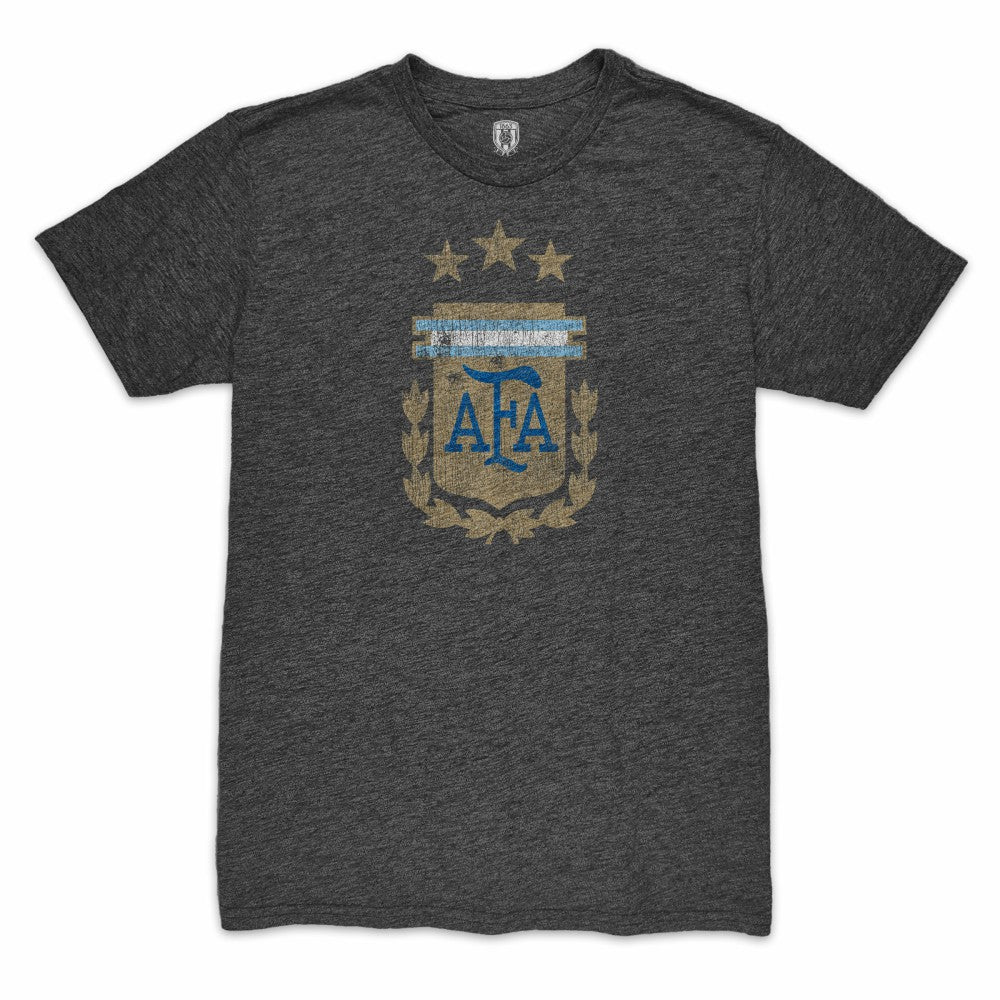 Alexis Mac Allister Argentina National Team 1863FC Player Retro Tri-Blend T-Shirt Heather Black