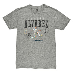 Julián Álvarez Argentina National Team 1863FC Snapshot Tri-Blend T-Shirt Heather Gray