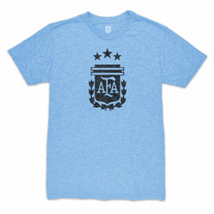 Alexis Mac Allister Argentina National Team 1863FC Player Retro Tri-Blend T-Shirt Light Blue