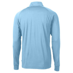 Carolina Panthers Cutter & Buck Adapt Eco Knit Stretch Recycled Raglan Quarter-Zip DryTec Top Light Blue