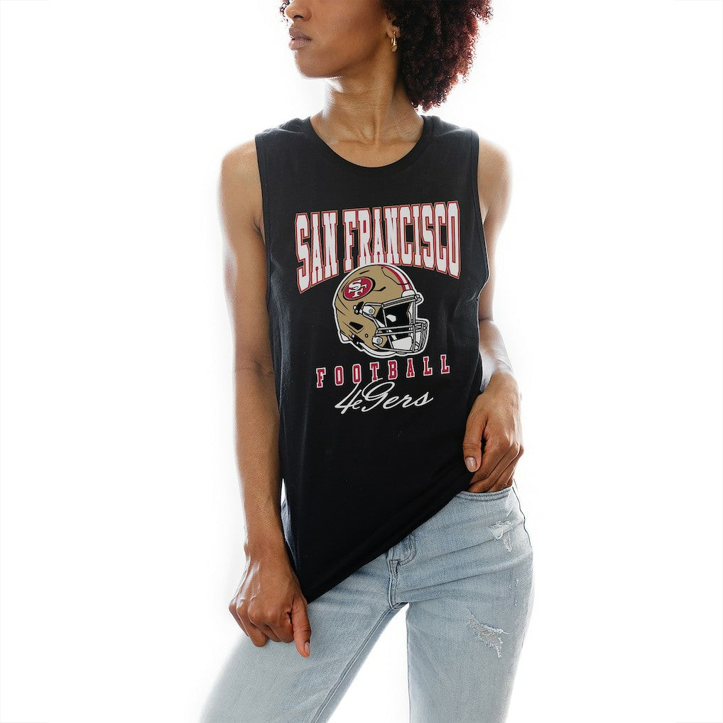 San Francisco 49ers Gameday Couture Women's Preseason Opener Racerback Tank Top Black