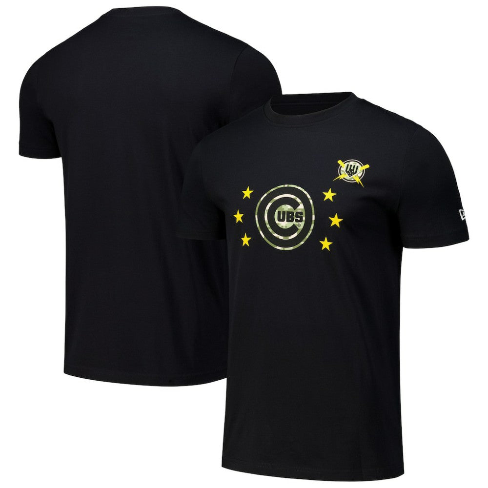 Chicago Cubs New Era 2024 Armed Forces Day T-Shirt - Black - New Era Sale