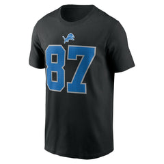 Nike Sam LaPorta Detroit Lions Name & Number T-Shirt Black