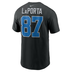 Nike Sam LaPorta Detroit Lions Name & Number T-Shirt Black