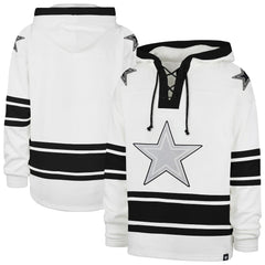 47 brand Dallas Cowboys '47 After Image Superior Lacer Pullover Hoodie White