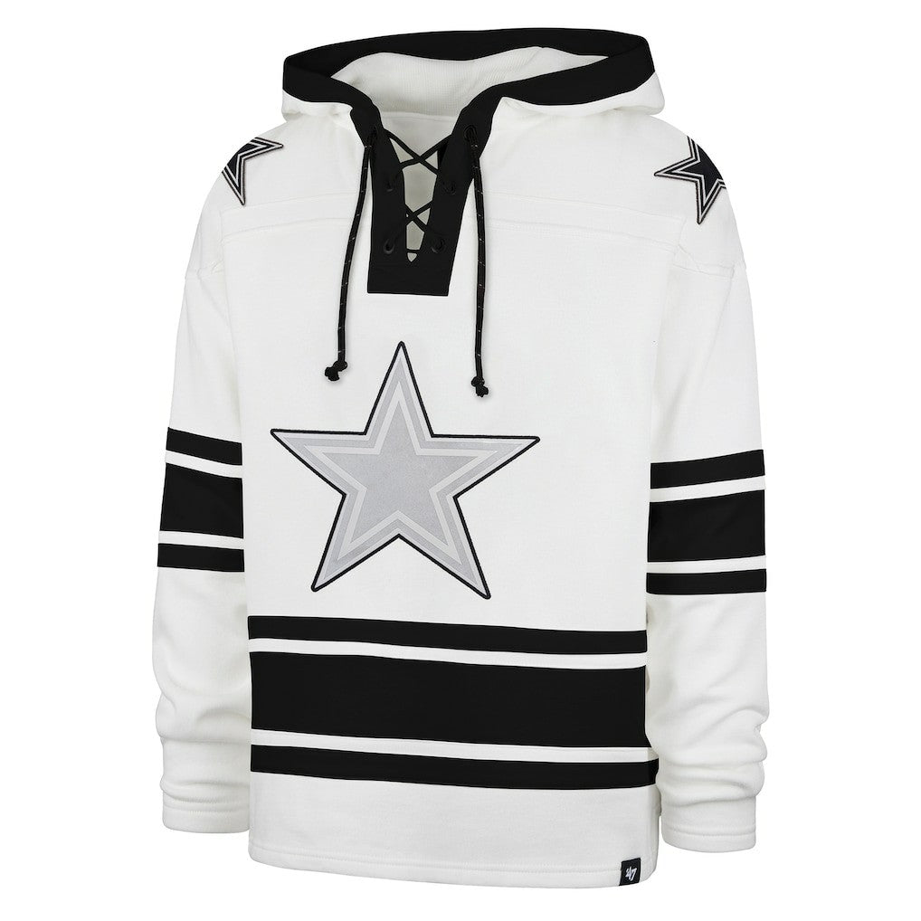 47 brand Dallas Cowboys '47 After Image Superior Lacer Pullover Hoodie White