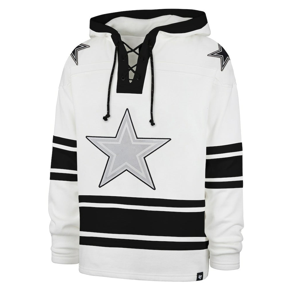 47 brand Dallas Cowboys '47 After Image Superior Lacer Pullover Hoodie White