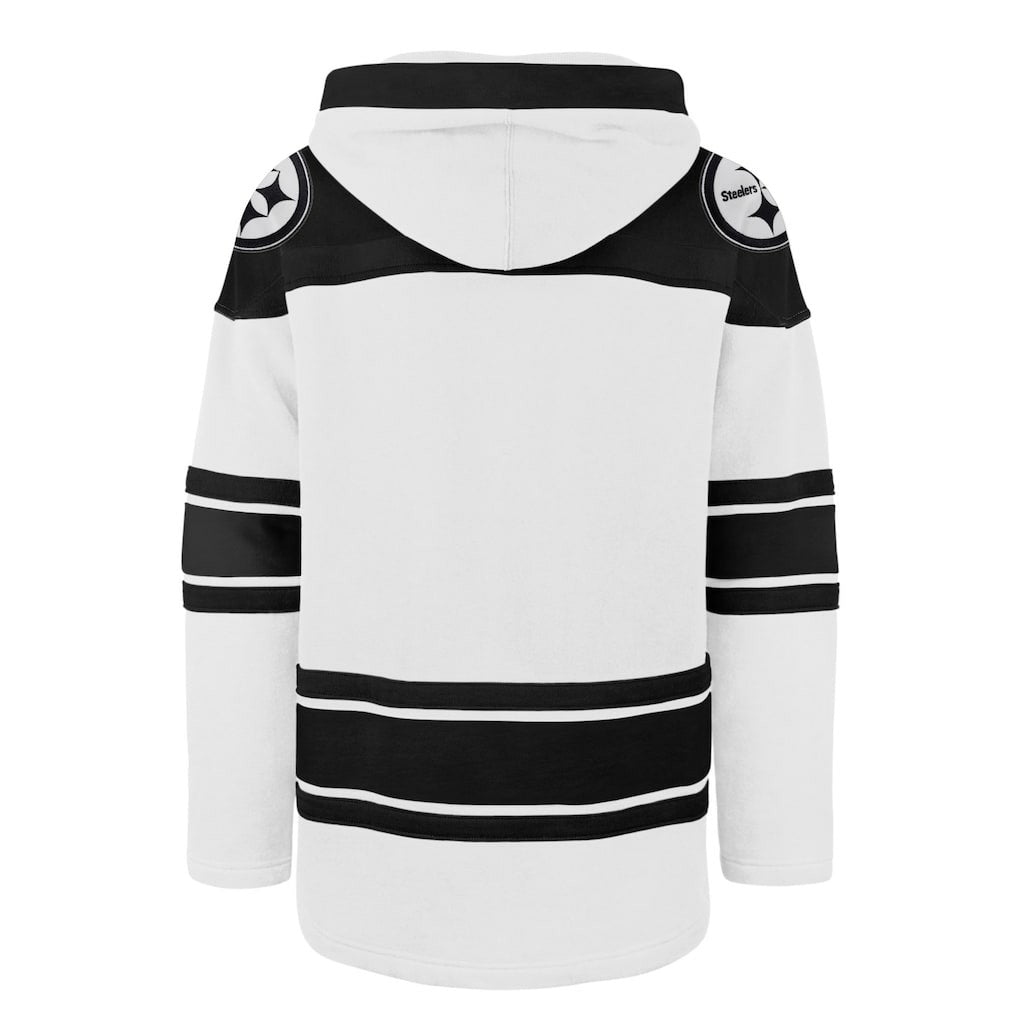 47 brand Pittsburgh Steelers '47 After Image Superior Lacer Pullover Hoodie White